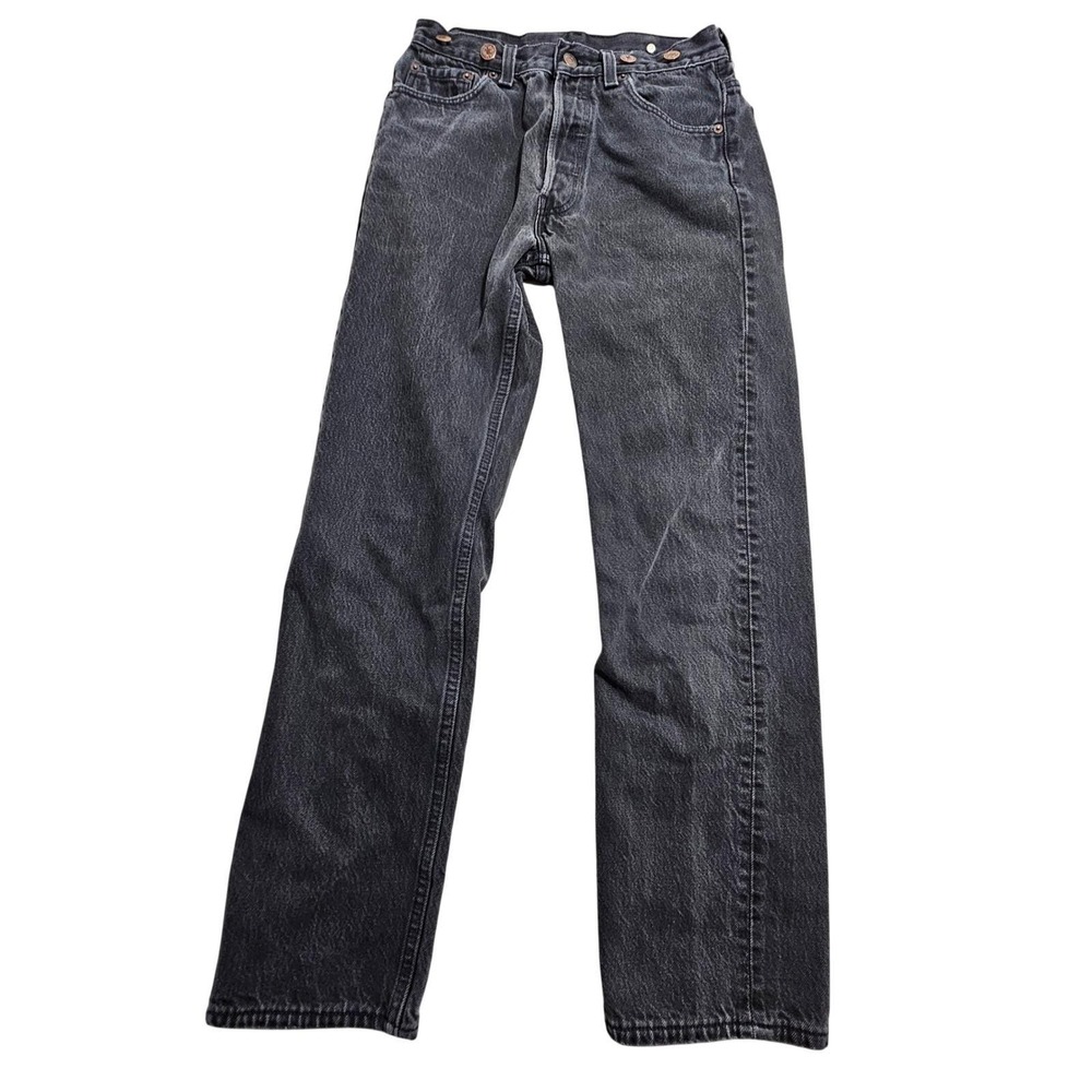 Levi's 501 Jeans fit 28x29 Faded Black Vintage 90s Made USA Button Fly 501-0660